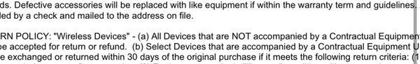 Screenshot of receipt: no mention of needed boxes for defective accessories.