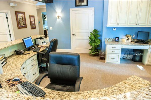 Lakeshore Family Dentistry reception desk.