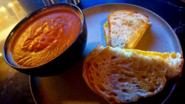 Tomato soup and grilled cheese