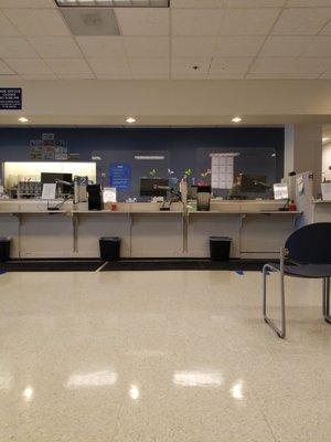 DMV during Covid. Usually it is jam-packed here.