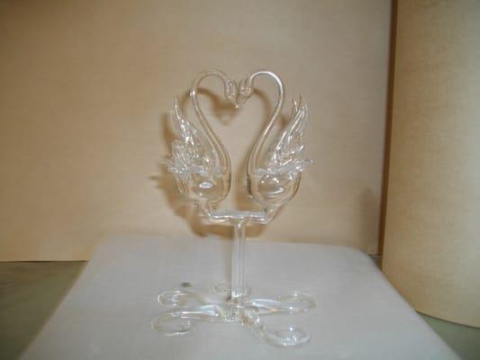 How do you ship a priceless, one of a kind, heirloom, delicate glass wedding cake topper? Very carefully.