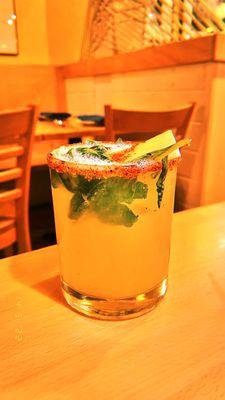 MEZCALIÑA UNION MEZCAL, MUDDLED SERRANOS, BASIL, AGAVE NECTAR, FRESH-SQUEEZED LIME JUICE, PINEAPPLE JUICE