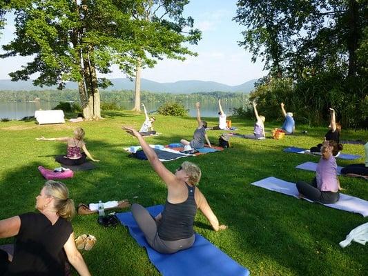 Yoga at Onota Lake