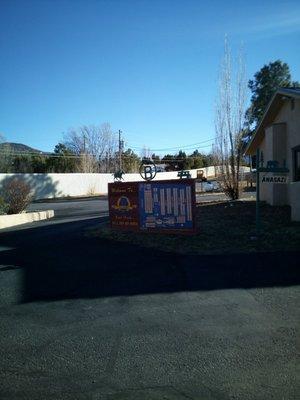 Entrance Sign to Circle B RV Park in Ruidoso NM