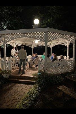 The gazebo is always a great place to relax. Occasionally you might catch some music out there!