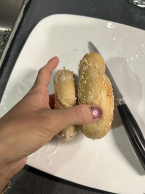 Sesame Vs the salt bagel from today.