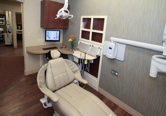 We have modern opertories with TVs above every chair for your entertainment during procedures and your regular cleanings.