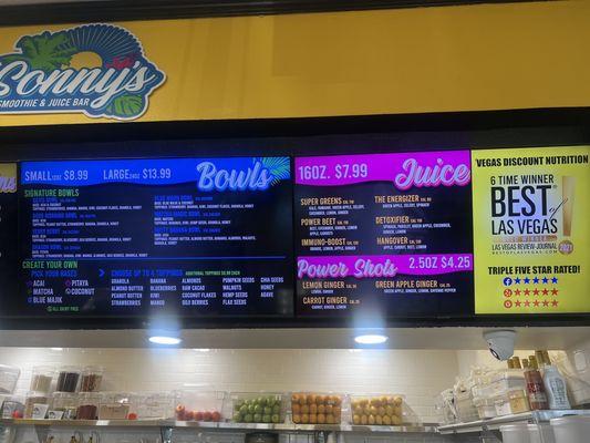 Menu as of Oct 17, 2023