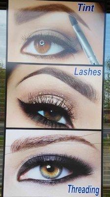 Tint,Lashes and Threading