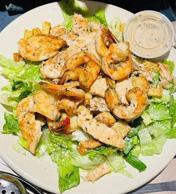 Caesar Salad with Chicken & Shrimp