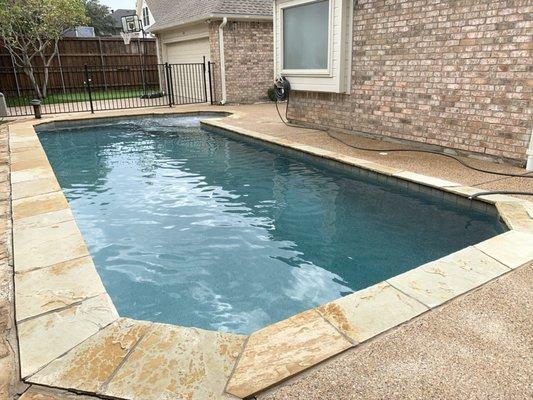 Pebble finished pool.