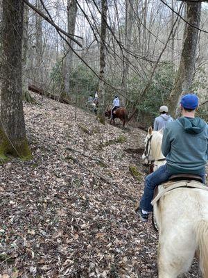 Riding uphill