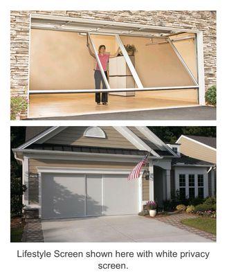 Garage door screen .