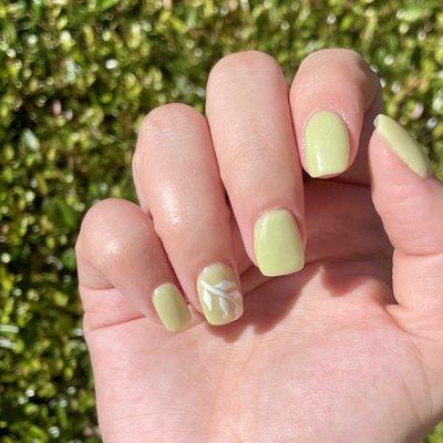 Dip manicure on natural nails