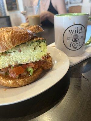 Wild root egg sandwich and a blackeye. It was all good, but the coffee is so fresh and light - definitely stole the show