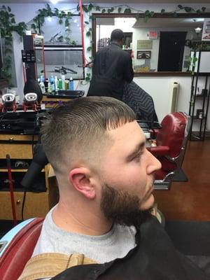 Mid-bald fade