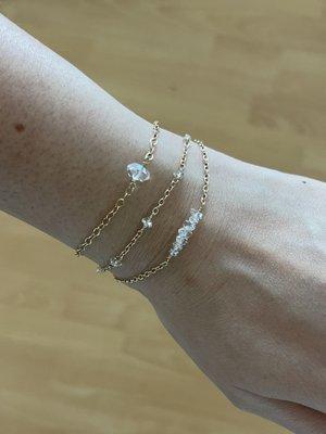 Love my bracelets! So simple and elegant.