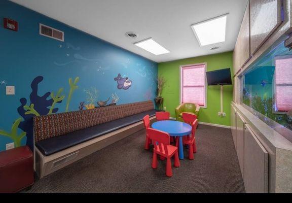 Pediatrics waiting area upstairs