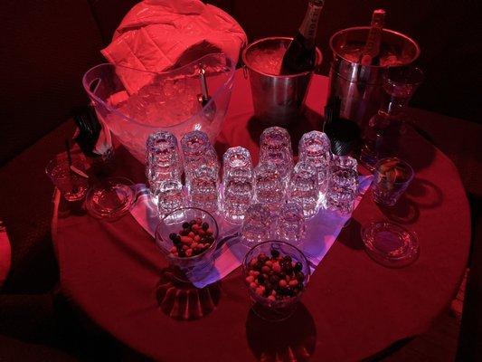 Beautiful bottle service