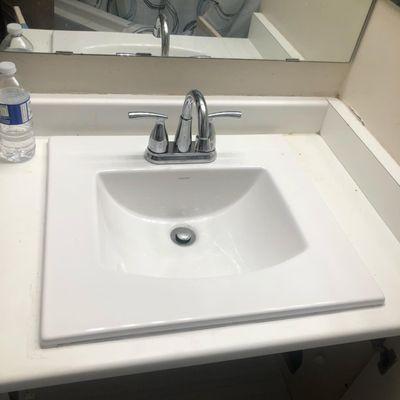 new vanity faucet instalation