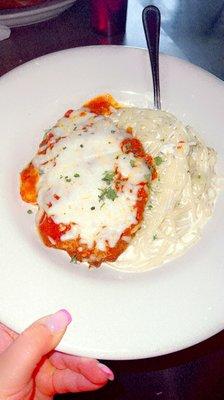 Chicken Parmigiana Sub Alfredo sauce