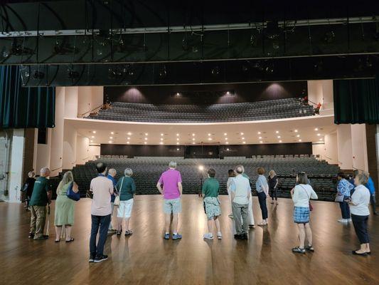 Standing on Wharton main stage,  looking out into about 2500 seats.