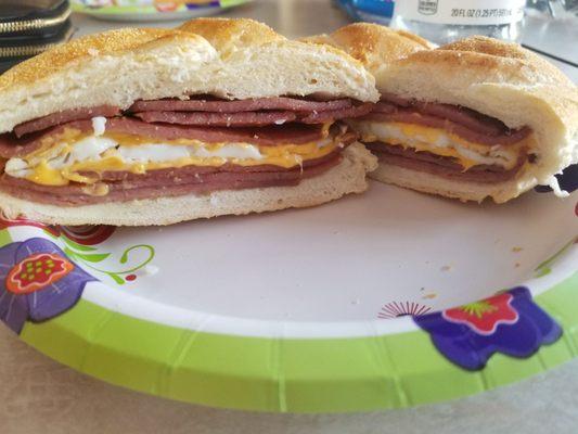 Pork roll egg and cheese