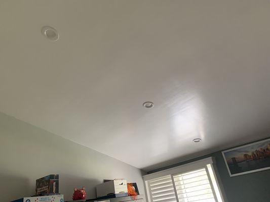 Installed recessed lighting.