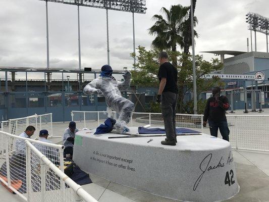 Jackie Robinson, a true legend. Thank you Dodgers