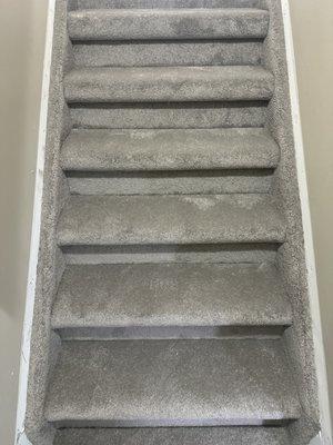 Carpeted stairs