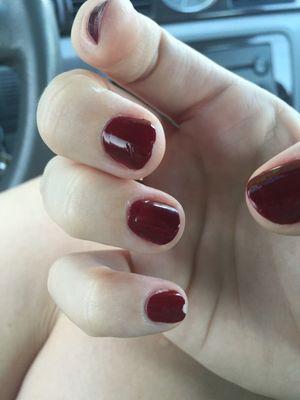 I got my nails done around 1 and it's now close to 7, and they already look like this.