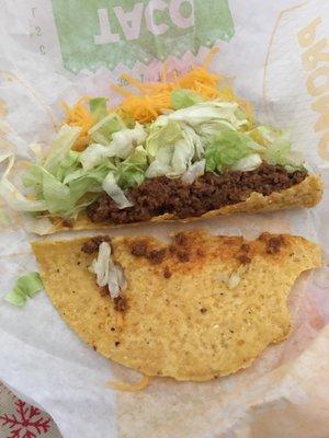 Can I get a crunchy taco for once that's not broken?!