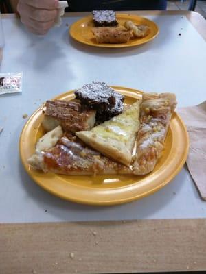 Dessert plate, loaded with at least one of each kind.