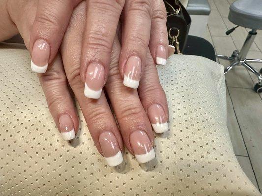 Haven't had a French manicure in years - just had the nail lounge mix it up for me!