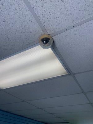 Taped security camera