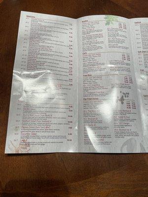 Inside menu.