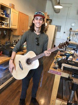 Student built guitar.