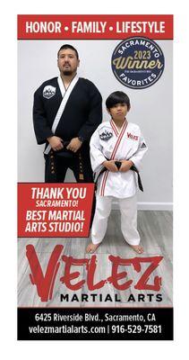 We are proud to announced, we are voted number 1 (Gold) Martial Arts school in Sacramento by Sacramento favorites.