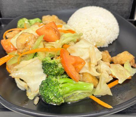 Mixed Vegetable with Tofu Rice