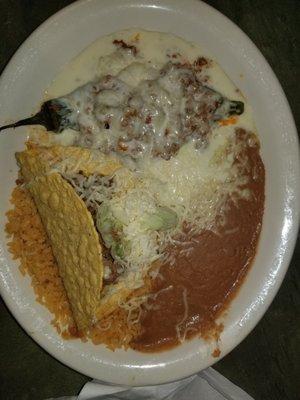 Chile releno with taco