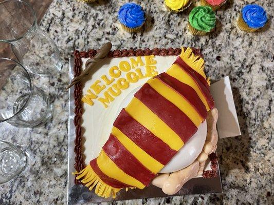 Harry Potter baby shower cake for my Son and Daughter in law. What a wonderful joy it was working with Lisa and her coworkers