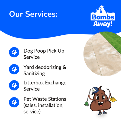 Did you know we also provide yard deodorizing and sanitizing, litter box exchange, pressure washing, and dog waste station sales/service?