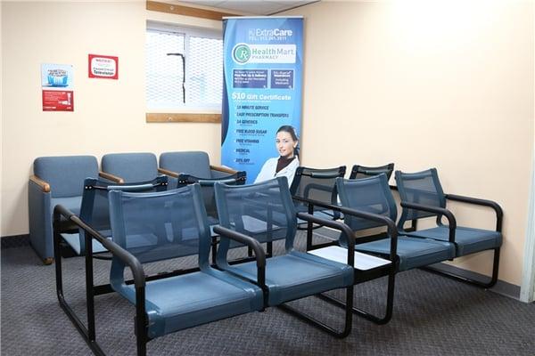 Patrients enjoy our air conditioned waiting area.