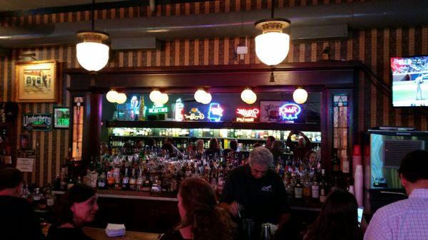 The bar with its full length mirror.