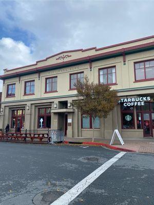 Our office building. Located on the second floor above Starbucks.