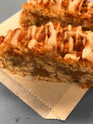 Baked apple fritter, packed with apples and nuts