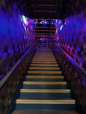 Stairs to the bar