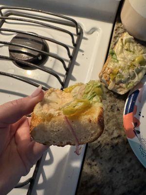 Sandwich I received.