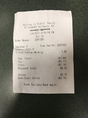 Check your receipts!