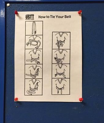 How to tie your belt!